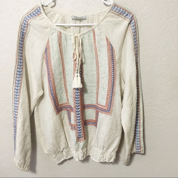 Cost Plus World Market Tops - World Market | Boho Embroidered Long Sleeve Top
